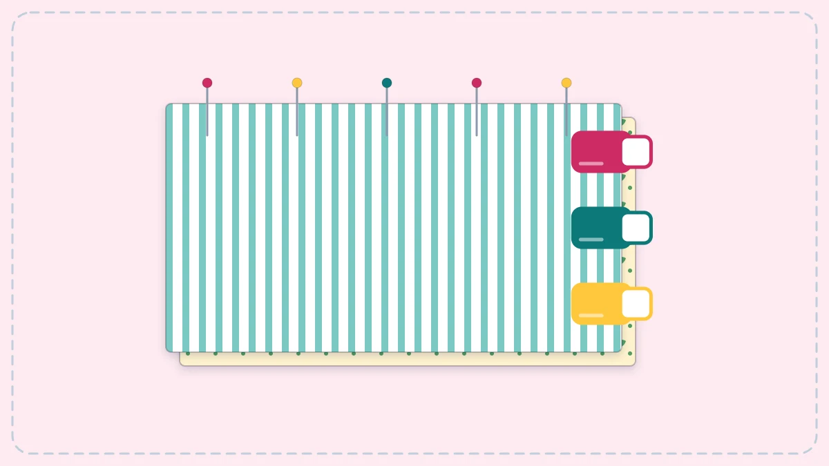 Two fabric layers held with pins along one edge and sewing clips along another
